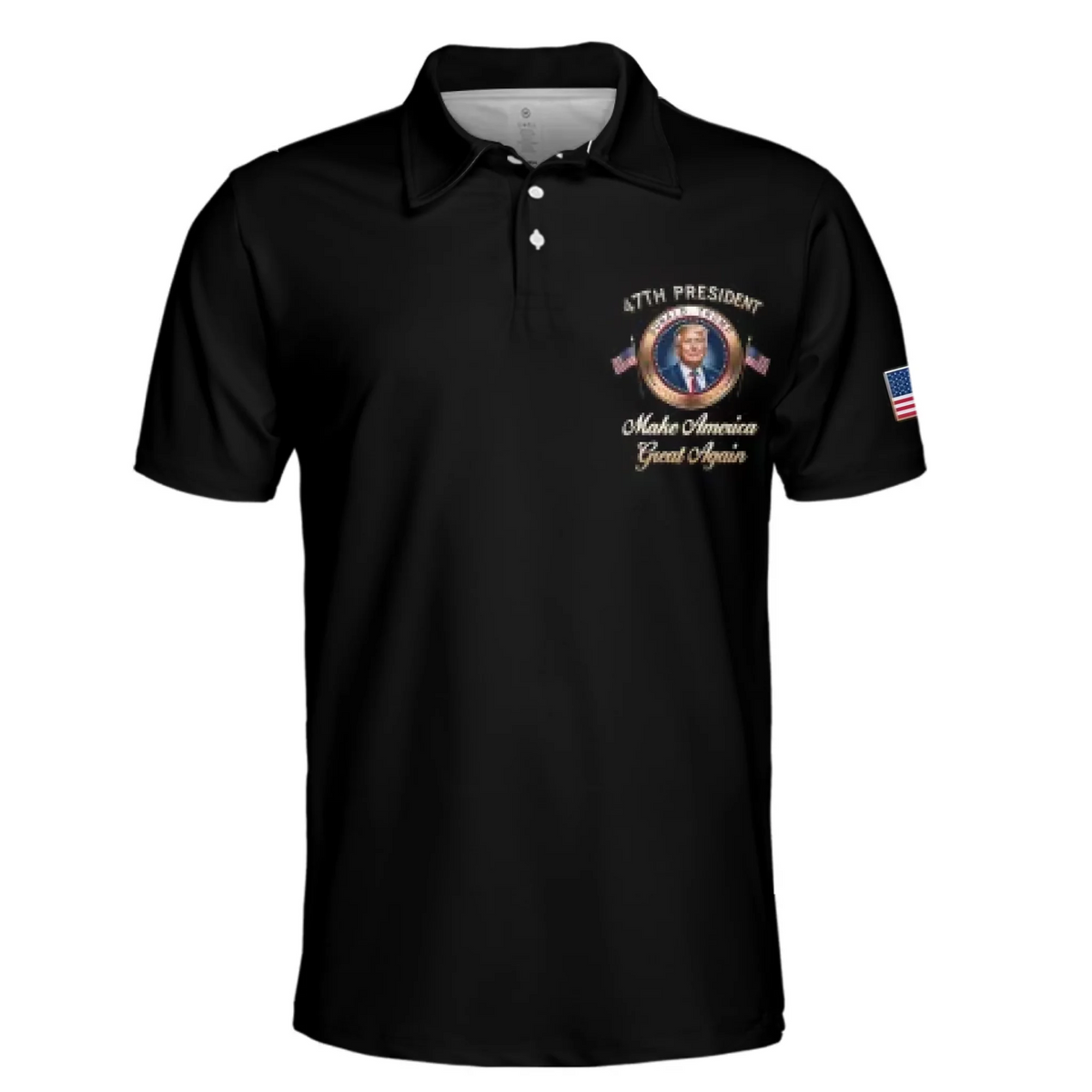 The Fighter Who Never Folded - US Patriotic Pride All Over Print Polo Shirt