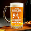 Total Winner, Big League Dad - US Patriotic Pride Glass Beer Mug
