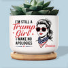 Patriot Queen Forever - US Patriotic Pride Home Decor Ceramic Plant Pot - Gift For Best Friends, BFF, Sisters