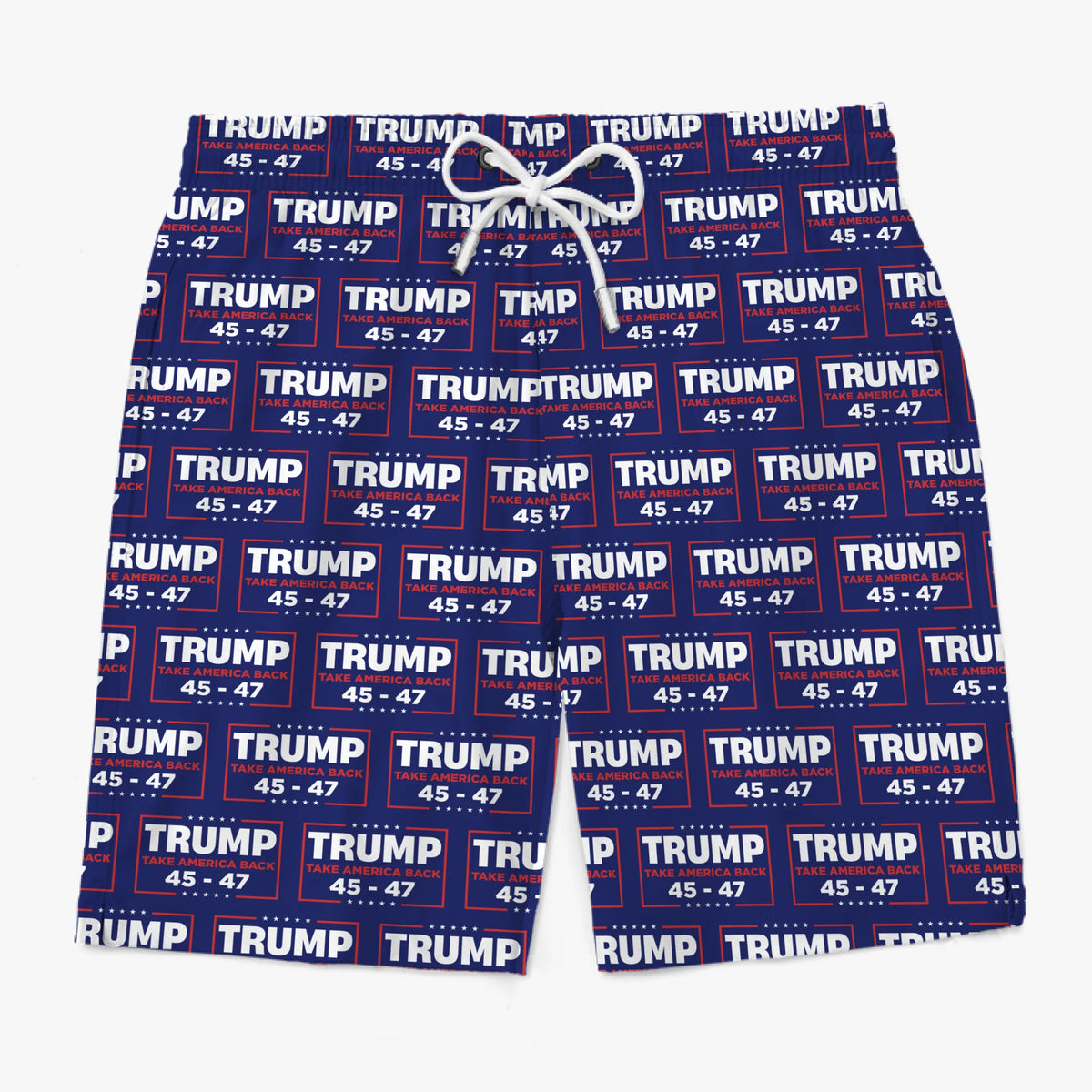 45 47 Forever - US Patriotic Pride Tropical Hawaiian Aloha Men Beach Shorts