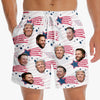 Best Team Ever - US Patriotic Pride Tropical Hawaiian Aloha Men Beach Shorts