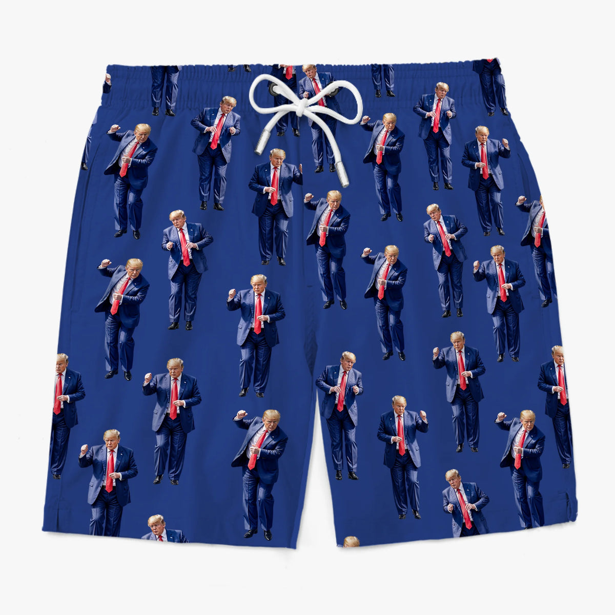 Red, White & Beach - US Patriotic Pride Tropical Hawaiian Aloha Men Beach Shorts