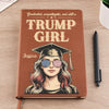 Her Thoughts Her Voice - US Patriotic Pride Leather Journal - Gift For Best Friends, BFF, Sisters