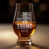 Audacious Mind, No Backing Down - US Patriotic Pride Engraved Glencairn Whiskey Glass