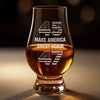 Confident Spirit, No Apologies - US Patriotic Pride Engraved Glencairn Whiskey Glass