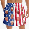 Chillin’ Like A Commander - US Patriotic Pride Tropical Hawaiian Aloha Men Beach Shorts