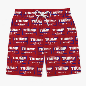 Born To Grill, Destined To Rule - US Patriotic Pride Tropical Hawaiian Aloha Men Beach Shorts