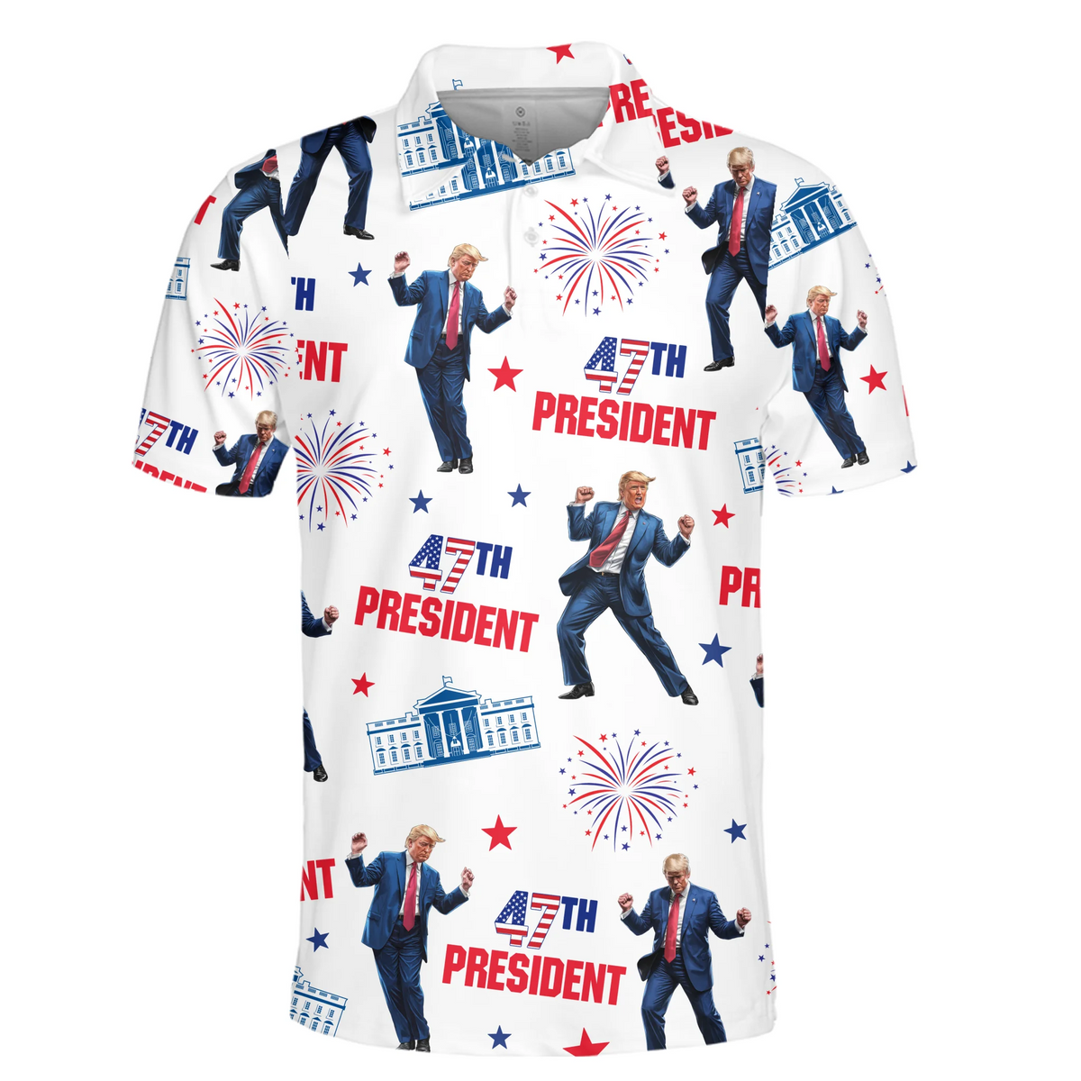Winners Don’t Miss Putts Or Elections - US Patriotic Pride All Over Print Polo Shirt