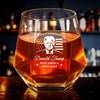 Distilled With Patriotism, Served With Power - US Patriotic Pride 10oz Diamond Whiskey Glass