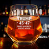 A Leader Aged To Perfection - US Patriotic Pride 10oz Diamond Whiskey Glass