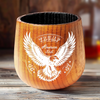 Raise Your Glass, The Eagle’s Watching - US Patriotic Pride Wooden Whiskey Glass