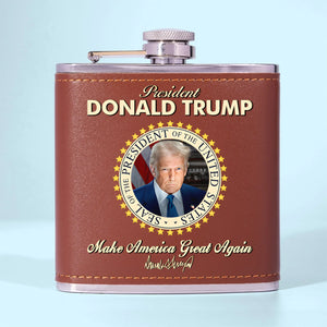 The Comeback Was Always Greater - US Patriotic Pride Hip Flask - Gift For Conservative Supporters