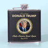 The Comeback Was Always Greater - US Patriotic Pride Hip Flask - Gift For Conservative Supporters
