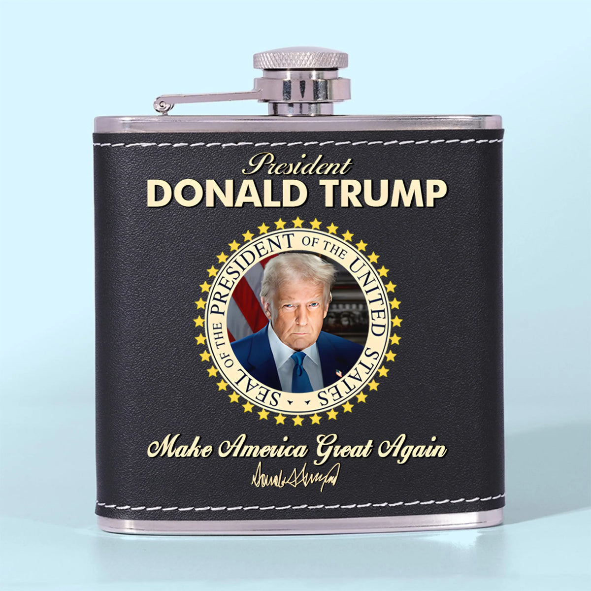 The Comeback Was Always Greater - US Patriotic Pride Hip Flask - Gift For Conservative Supporters