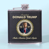 Rules Change, Legends Don’t - US Patriotic Pride Hip Flask - Gift For Conservative Supporters