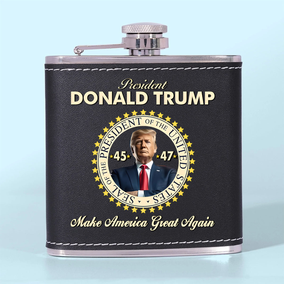 Rules Change, Legends Don’t - US Patriotic Pride Hip Flask - Gift For Conservative Supporters