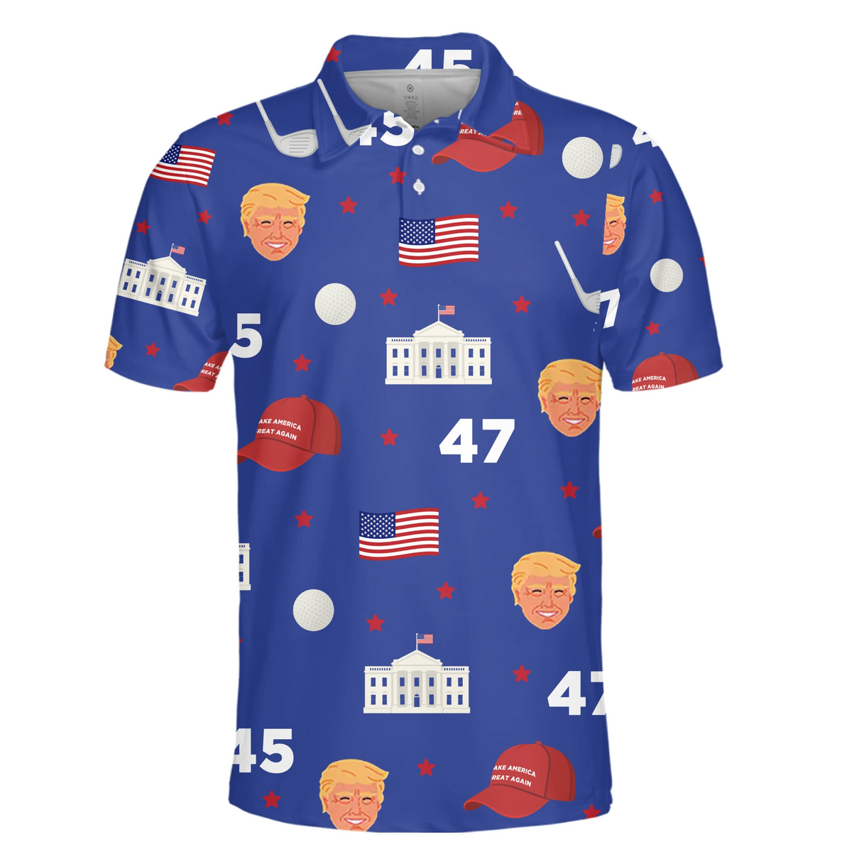 Par For The Course, Above The Rest - US Patriotic Pride All Over Print Polo Shirt