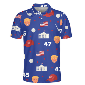 Par For The Course, Above The Rest - US Patriotic Pride All Over Print Polo Shirt