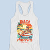America’s Beach Boss - US Patriotic Pride Racer Back Tank Top, T-Shirt