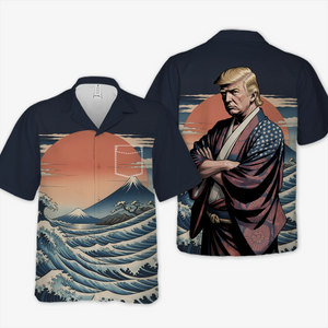 Cuts Through Lies Like A Katana - US Patriotic Pride Unisex Tropical Hawaiian Aloha Shirt - Summer Vacation Gift For Conservative Supporters
