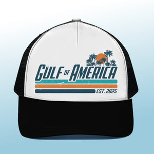 Gulf Of America - US Patriotic Pride Mesh-back Baseball Cap, Baseball Trucker Cap