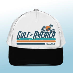 Gulf Of America - US Patriotic Pride Mesh-back Baseball Cap, Baseball Trucker Cap