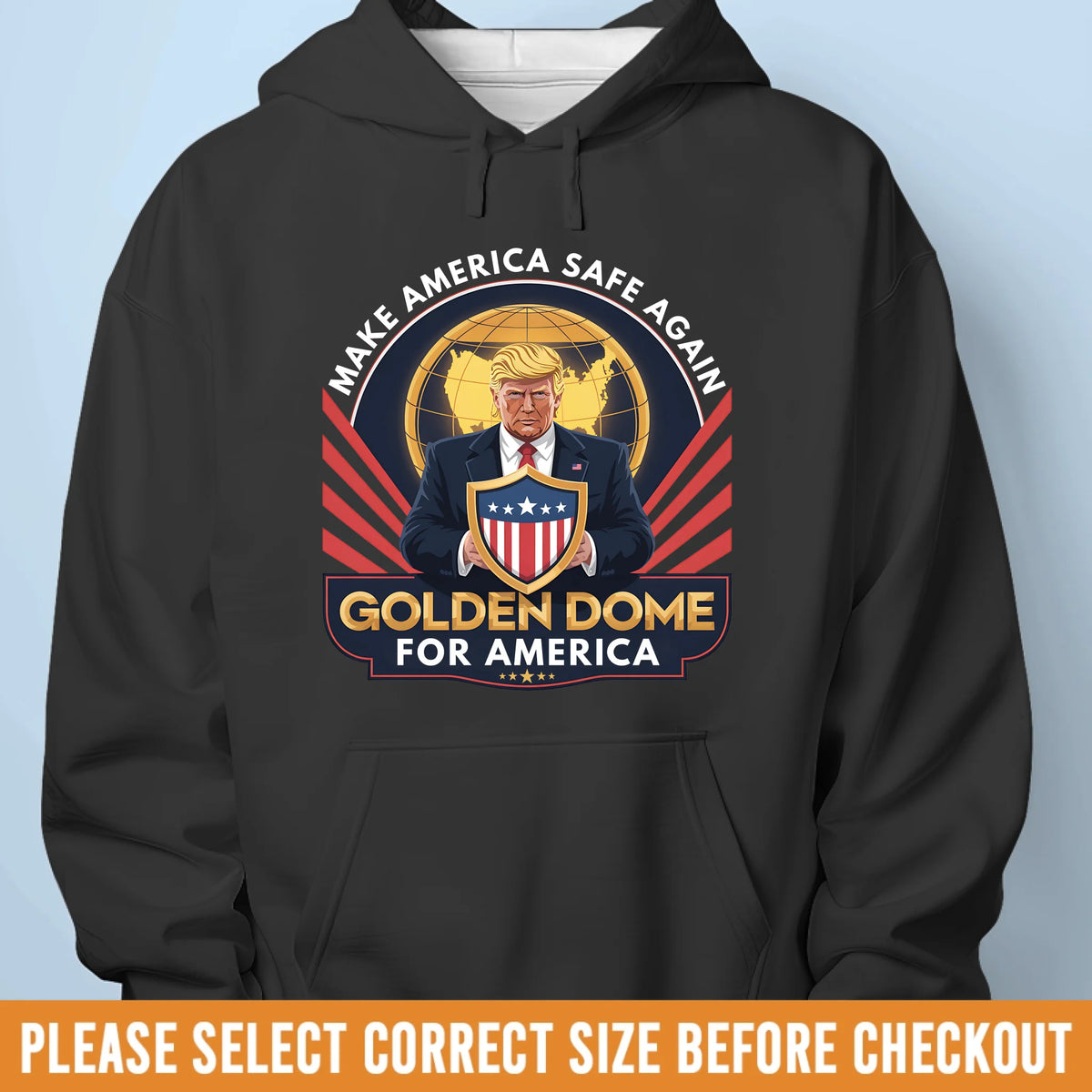 Glory Rises With The Dome - US Patriotic Pride Unisex T-shirt, Premium T-shirt, Hoodie