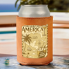 Liberty Never Looked This Tropical - US Patriotic Pride Leather Can Cooler - Gift For Conservative Supporters
