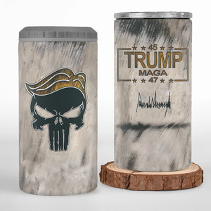 Silent Majority, Loud Comeback - US Patriotic Pride 4 In 1 Can Cooler Tumbler
