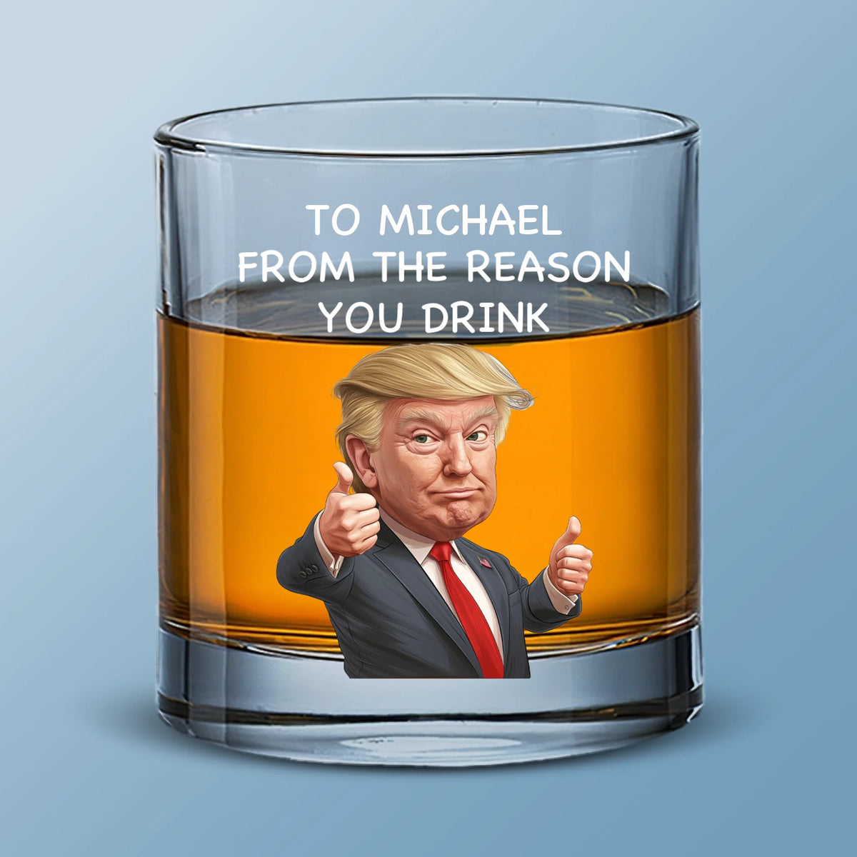 From The Reason You Drink - US Patriotic Pride Whiskey Glass - Gift For Conservative Supporters