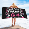 Proudly Loud, Wildly Patriotic - US Patriotic Pride Beach Towel - Gift For Best Friends, BFF, Sisters