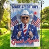 Make 4th Of July Great Again - US Patriotic Pride House Flag, Garden Flag - 4th Of July, Gift For Conservative Supporters
