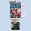 Make America Boom Again - US Patriotic Pride 40 Oz Stainless Steel Tumbler With Handle - 4th Of July, Gift For Conservative Supporters