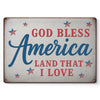 God Bless America And I Love This Land - US Patriotic Pride Home Decor Metal Sign - 4th Of July, Gift For Conservative Supporters