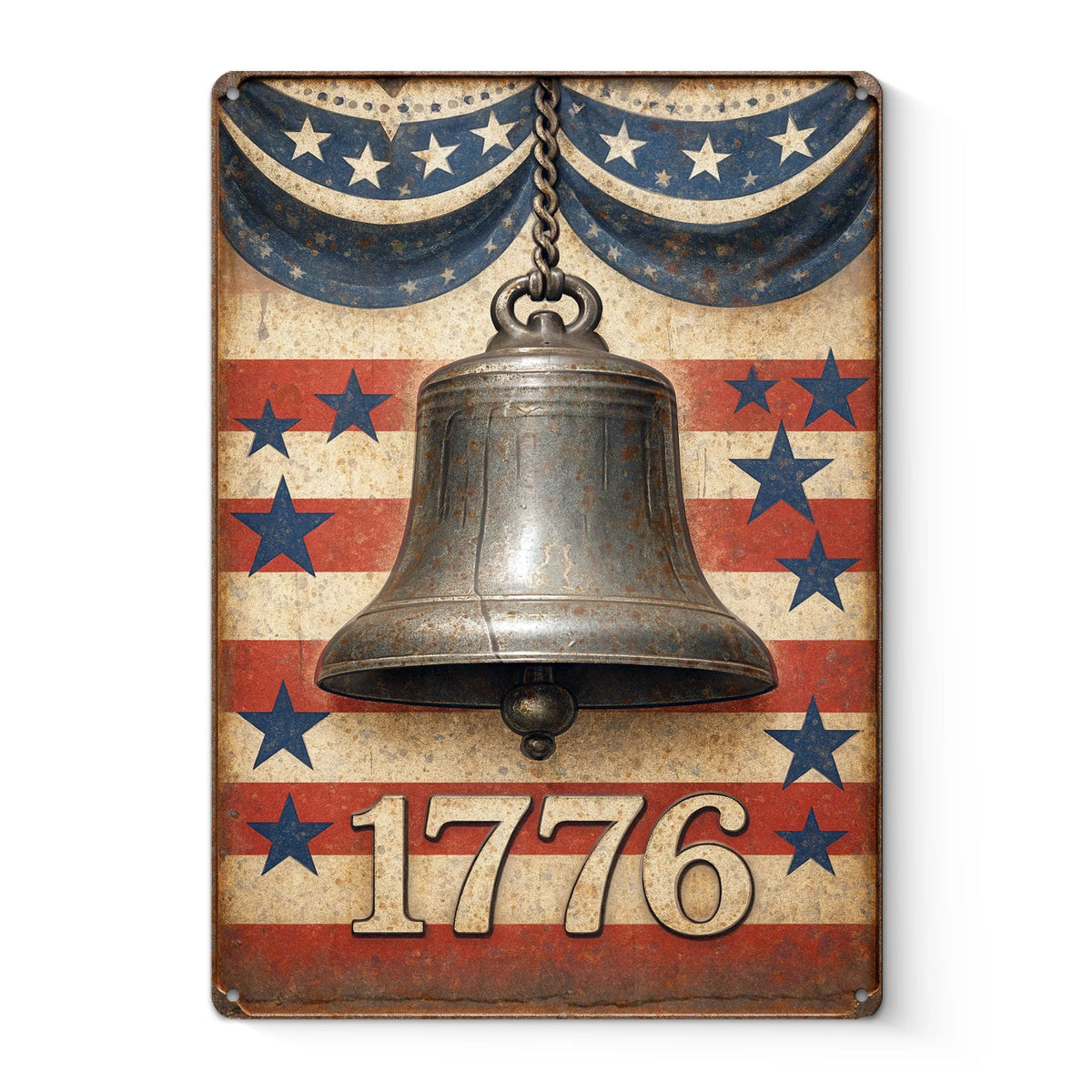 Stand Tall, Ring Loud, Live Free - US Patriotic Pride Home Decor Vertical Metal Sign - 4th Of July, Gift For Conservative Supporters