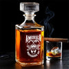 Republican State Glass Whiskey Decanter, Whiskey Bottle - US Patriotic Pride 4th Of July, Gifts For Conservative Supporters, Wine, Bourbon, Whiskey Lovers - Home Of The Brave Since 1776