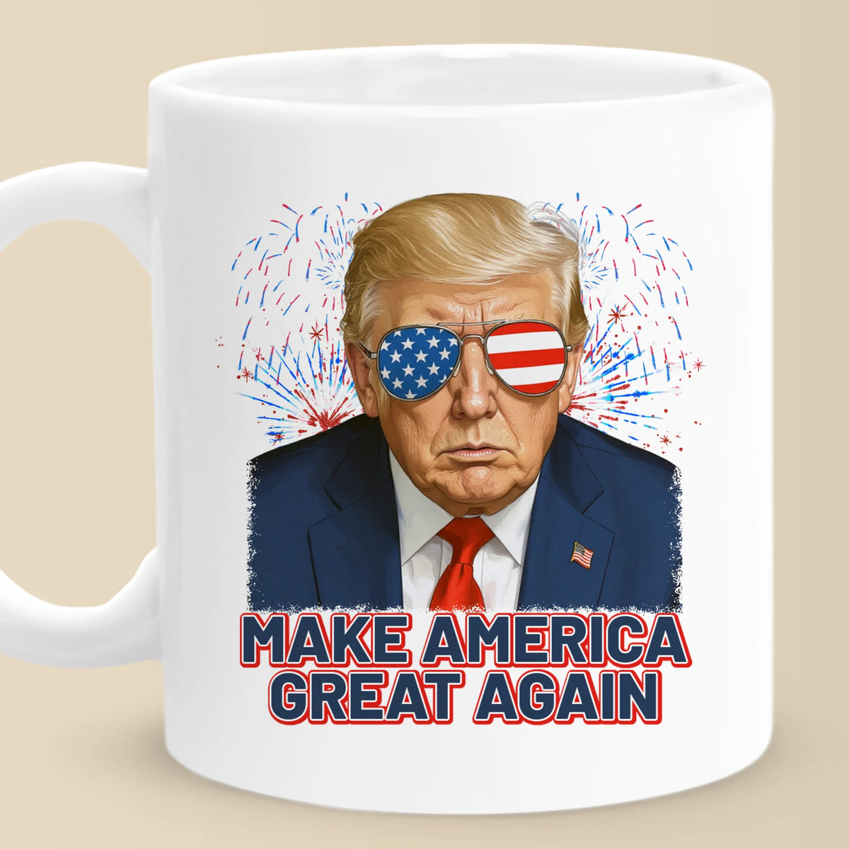Republican State Mug - US Patriotic Pride 4th Of July, Gifts For Conservative Supporters - Making 'Merica Patriotic Again