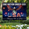 Republican State Yard Sign - US Patriotic Pride 4th Of July, Gifts For Conservative Supporters - One Nation Under God