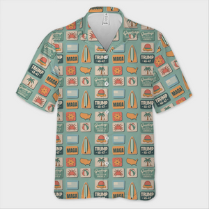 Gulf Of America Republican State Unisex Tropical Hawaiian Aloha Shirt - US Patriotic Pride Summer Vacation And Travel Gifts For Conservative Supporters - Sea Breeze, Free Spirit