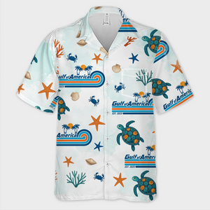 Gulf Of America Republican State Unisex Tropical Hawaiian Aloha Shirt - US Patriotic Pride Summer Vacation And Travel Gifts For Conservative Supporters - Ride The Red, White, And Blue Wave