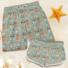 Gulf Of America Republican State Tropical Hawaiian Aloha Couple Beach Shorts - US Patriotic Pride Summer Gifts For Conservative Supporters - Beach, Brunch, Brave America
