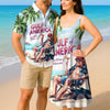 Gulf Of America Republican State Matching Hawaiian Beach Outfit - US Patriotic Pride Summer Gifts For Conservative Supporters, Travel Lovers - Love This Place