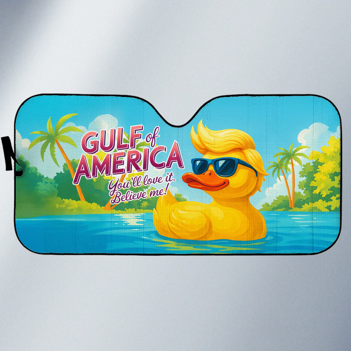 Gulf Of America Republican State Auto Windshield Sunshade, Car Window Protector - US Patriotic Pride Gifts For Conservative Supporters - Keep The Gulf Great