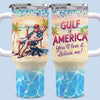 Gulf Of America Republican State 40 Oz Stainless Steel Tumbler With Handle - US Patriotic Pride Gifts For Conservative Supporters - Don’t Underestimate The 47th Storm