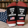 American Flag Republican State Crew Socks - US Patriotic Pride Gifts For Conservative Supporters - Proud To Be An American