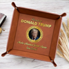 Republican State Leather Valet Tray - US Patriotic Pride Gifts For Conservative Supporters - In Power We Trust