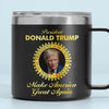 Republican State 14oz Stainless Steel Tumbler With Handle - US Patriotic Pride Gifts For Conservative Supporters - Running This Country Like A Business