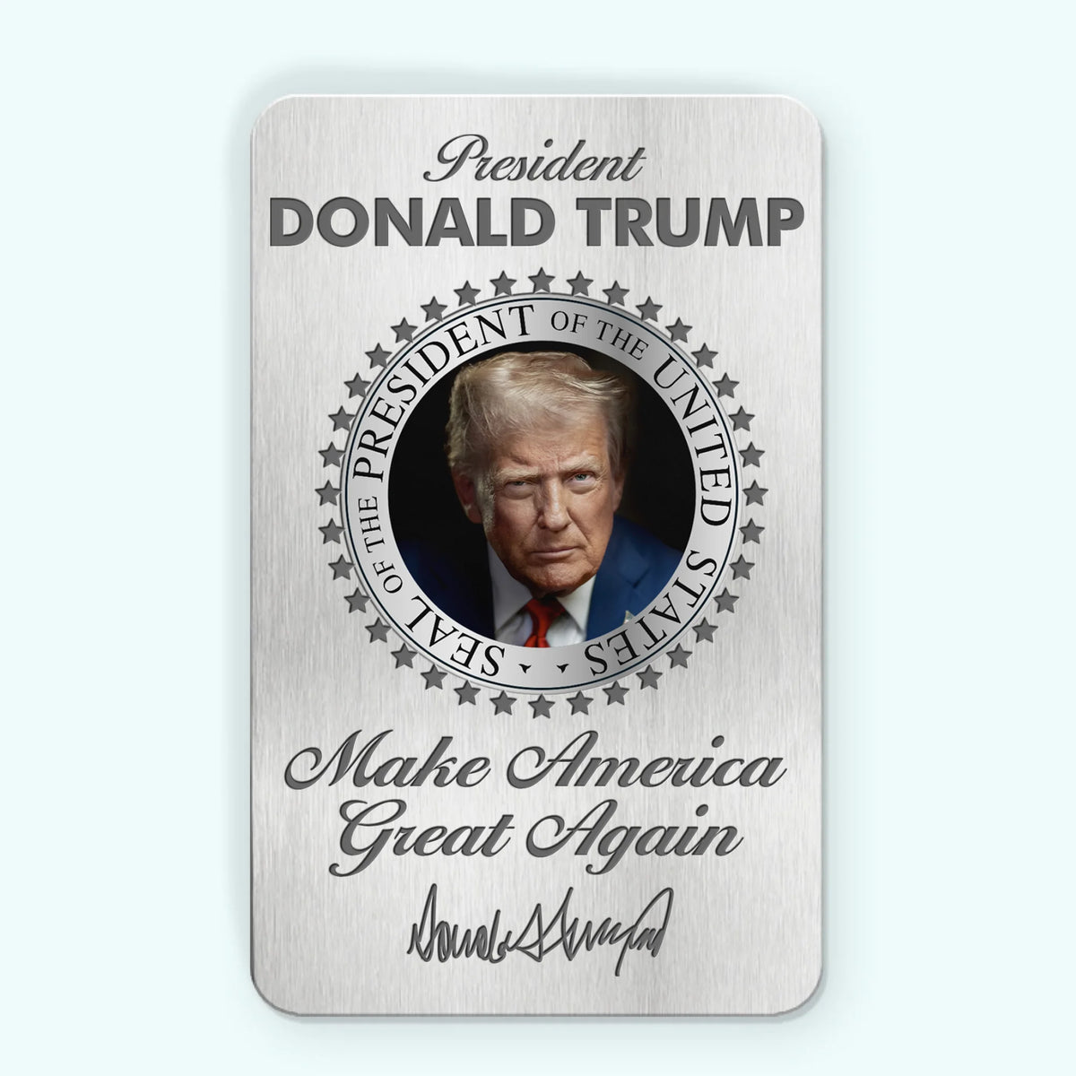 Republican State Aluminum Wallet Card - US Patriotic Pride Gifts For Conservative Supporters - Made Of Steel, Elected By Will
