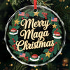Republican State Circle Glass Ornament - US Patriotic Pride, Christmas Gifts For Conservative Supporters - American Christmas Spirit