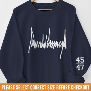 45 47 Republican State Unisex Sweatshirt, Hoodie With Design On Sleeve - US Patriotic Pride Gifts For Conservative Supporters - United in Style